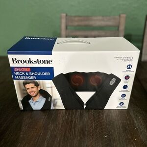 NEW Brookstone Shiatsu Neck & Shoulder Massager